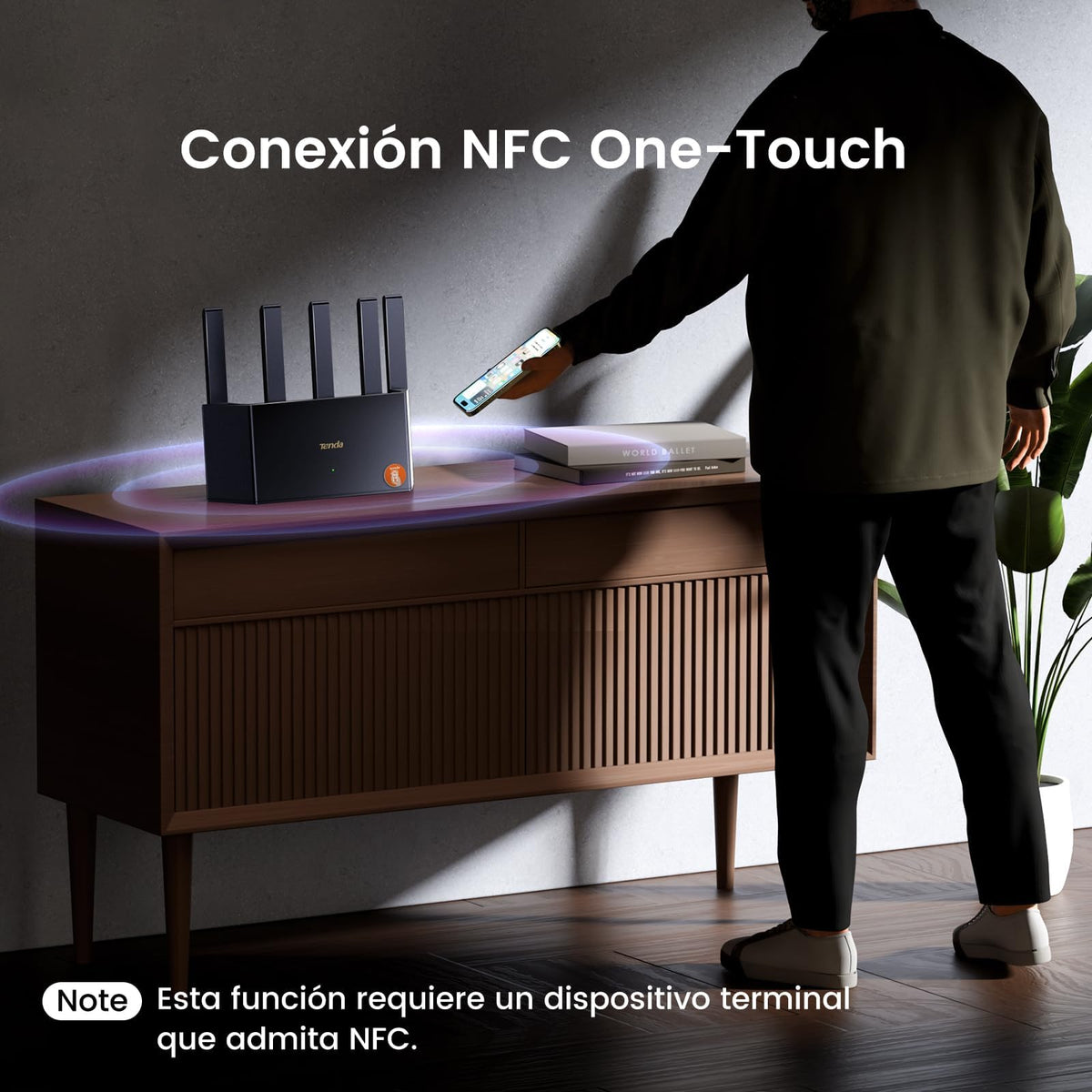 Tenda Router RE3L Pro WiFi 7 BE3600 de Doble Banda – hasta 3.6 Gbps, MLO, 5 Antenas de Alta Ganancia, 3 Puertos Gigabit, VPN, Control Parental, Configuración Fácil por App y NFC