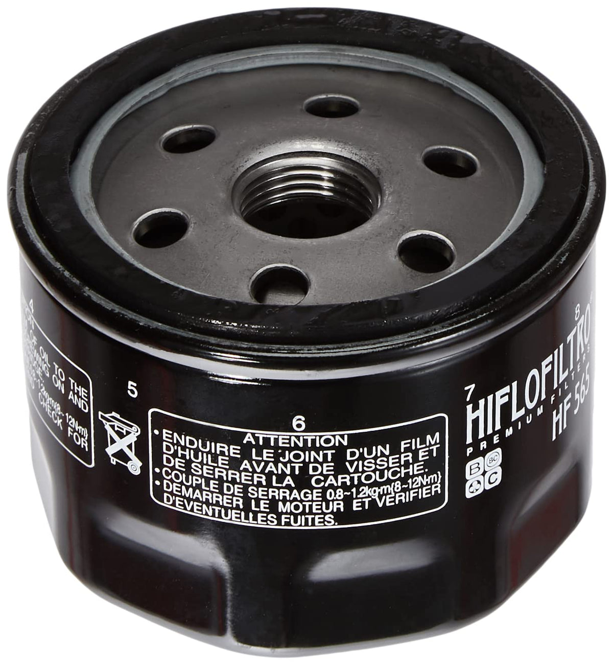 Hiflofiltro Filtro de Aceite Premium HF565, Negro