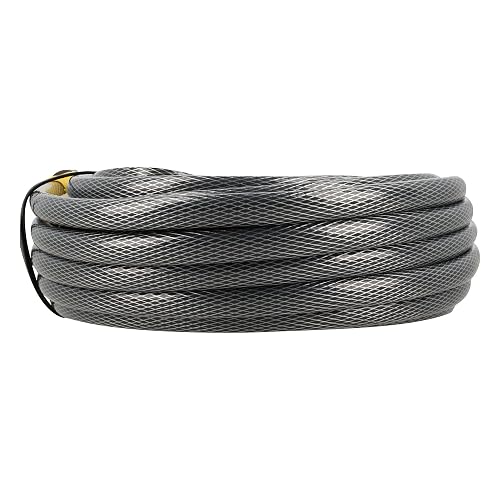Surtek M12T15P Manguera para jardín tramada gris con conector plástico 1/2", 15 m