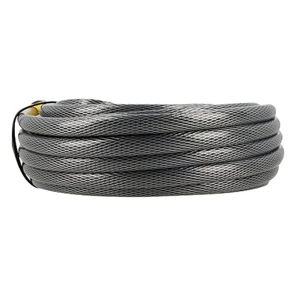Surtek M12T15P Manguera para jardín tramada gris con conector plástico 1/2", 15 m