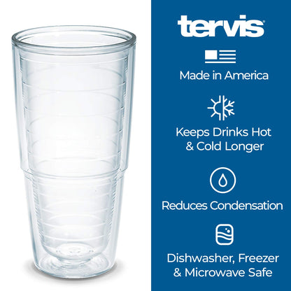 Tervis Vaso en caja individual, 24 oz, transparente, Denver Univ, Transparente, 24 oz, 1