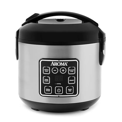 Aroma Housewares ARC-914SBD Digital Cool-Touch Rice Cooker and Food Steamer with Stainless Steel Exterior, Silver
