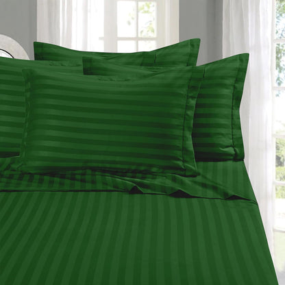 Elegant Comfort Juego de Sábanas 6 Piezas Microfibra Premium - King - Verde cazador