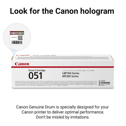 Canon - Tambor 051 Negro (2170C001), 1 Paquete, para impresoras láser imageCLASS MF269dw, MF267dw, MF264dw, LBP162dw