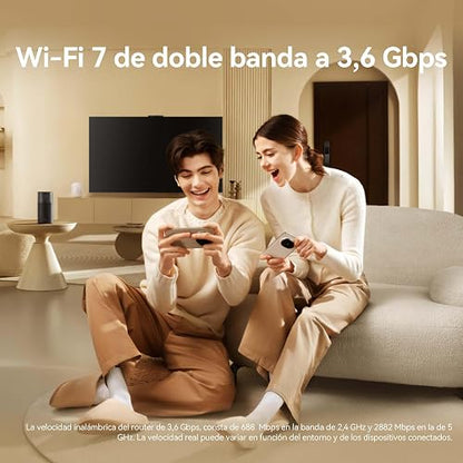 HUAWEI WiFi Mesh X1 Pro Router, Wi-Fi 7, Negro | Doble Banda a 3,6 Gbps, Antena de Malla Entre Pisos, Puertos 4 x 2,5 GE, Diseño Estético para el Hogar, Control Parental