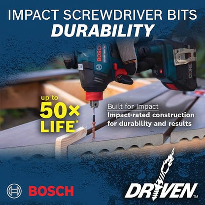BOSCH ITDT25215 paquete de 15 pulgadas Driven Torx #25 - Brocas de potencia de atornillado resistentes a impactos