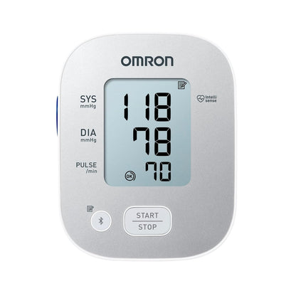 OMRON X2 Smart+ – Baumanómetro de Presión Arterial Automático para Brazo con Bluetooth, Detección de Latidos Irregulares y App OMRON connect