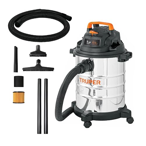 Truper ASP-5X Aspiradora de sólidos y líquidos de 5 GAL en Acero INOX