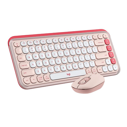 Logitech Pop Icon Combo Teclado y Mouse Bluetooth con Teclas Programables - Rosa