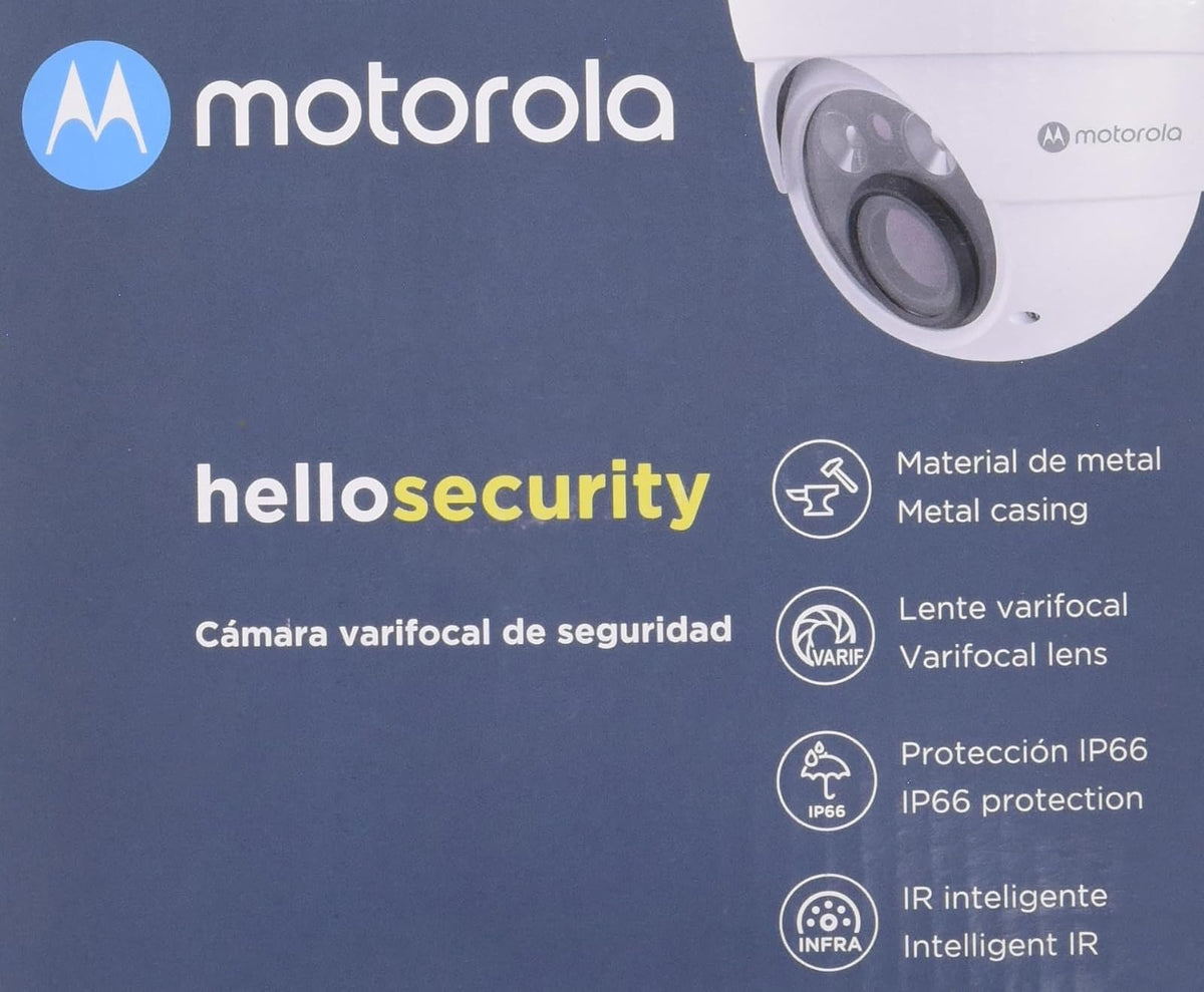 Camara IP Motorola MTIDM042611 / Domo Metal/VARIFOCAL / 2MP / ICR, Dia-Noche / IP66 / ONVIF/PoE/DNR 3D, WDR Digital/IR 40M / ANALITICOS/CYBERSEGURIDAD GDRP