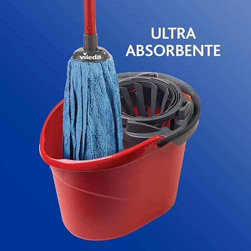 Vileda Cloth Mop, Trapeador de Microfibra Premium, Ultra Absorbente para Limpieza del Hogar