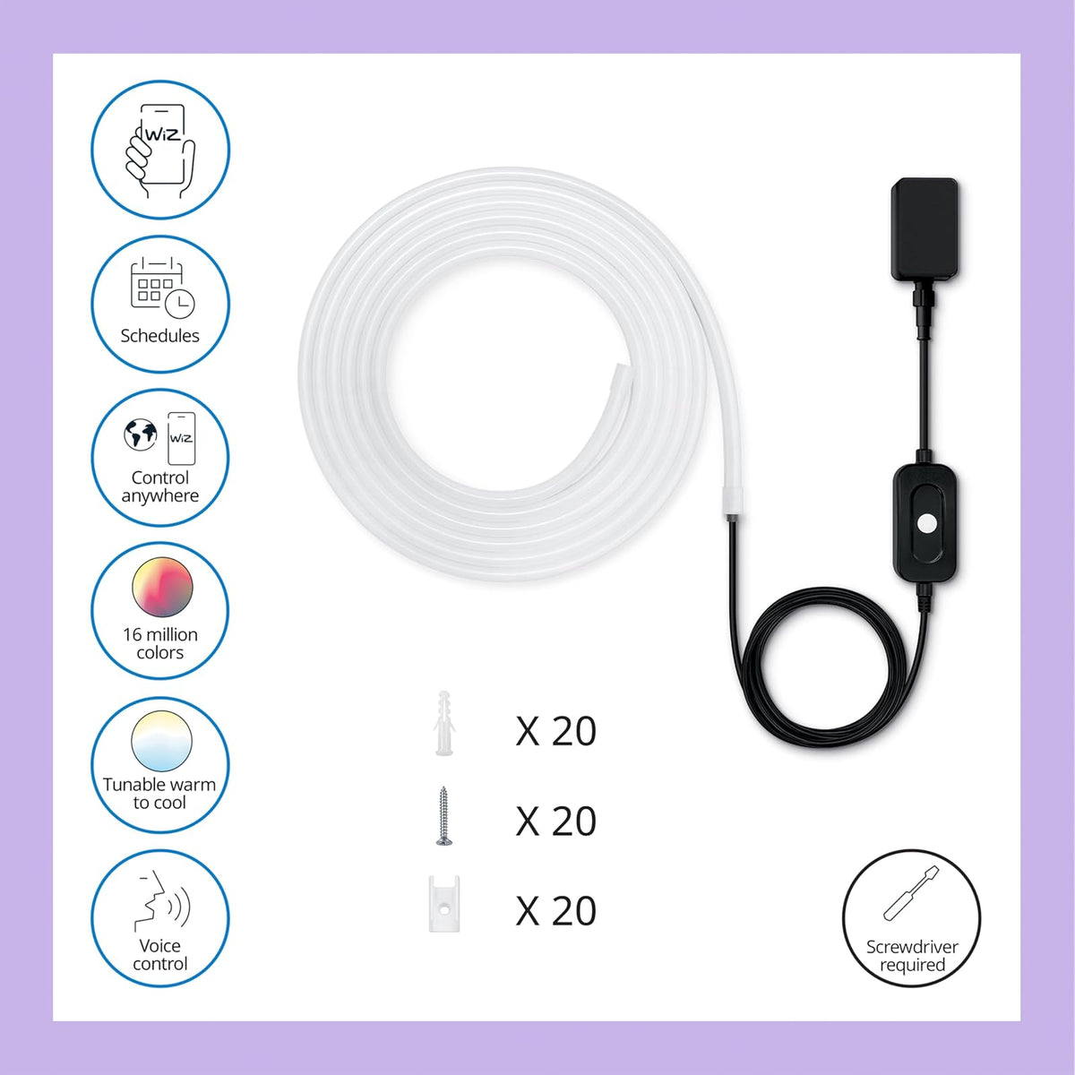 WiZ Tira led Inteligente con luz multicolor para exteriores 24 watts