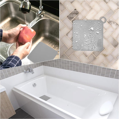 NUSKON 2 Piezas Tapón De Silicona Para Drenaje De Suelo, Tapa Cuadrada De Silicona, Almohadilla Desodorante Para Cocina, Baño Y Lavandería, Cubierta De Ducha
