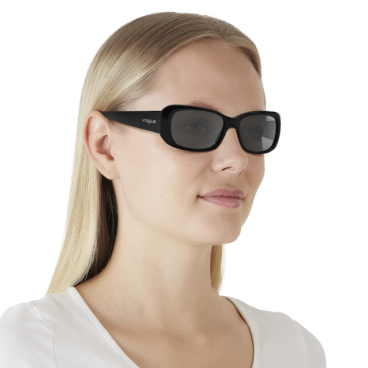 Vogue Eyewear anteojos de sol para mujer, marco de Havana oscuro, lentes degradadas café polar, 55 mm