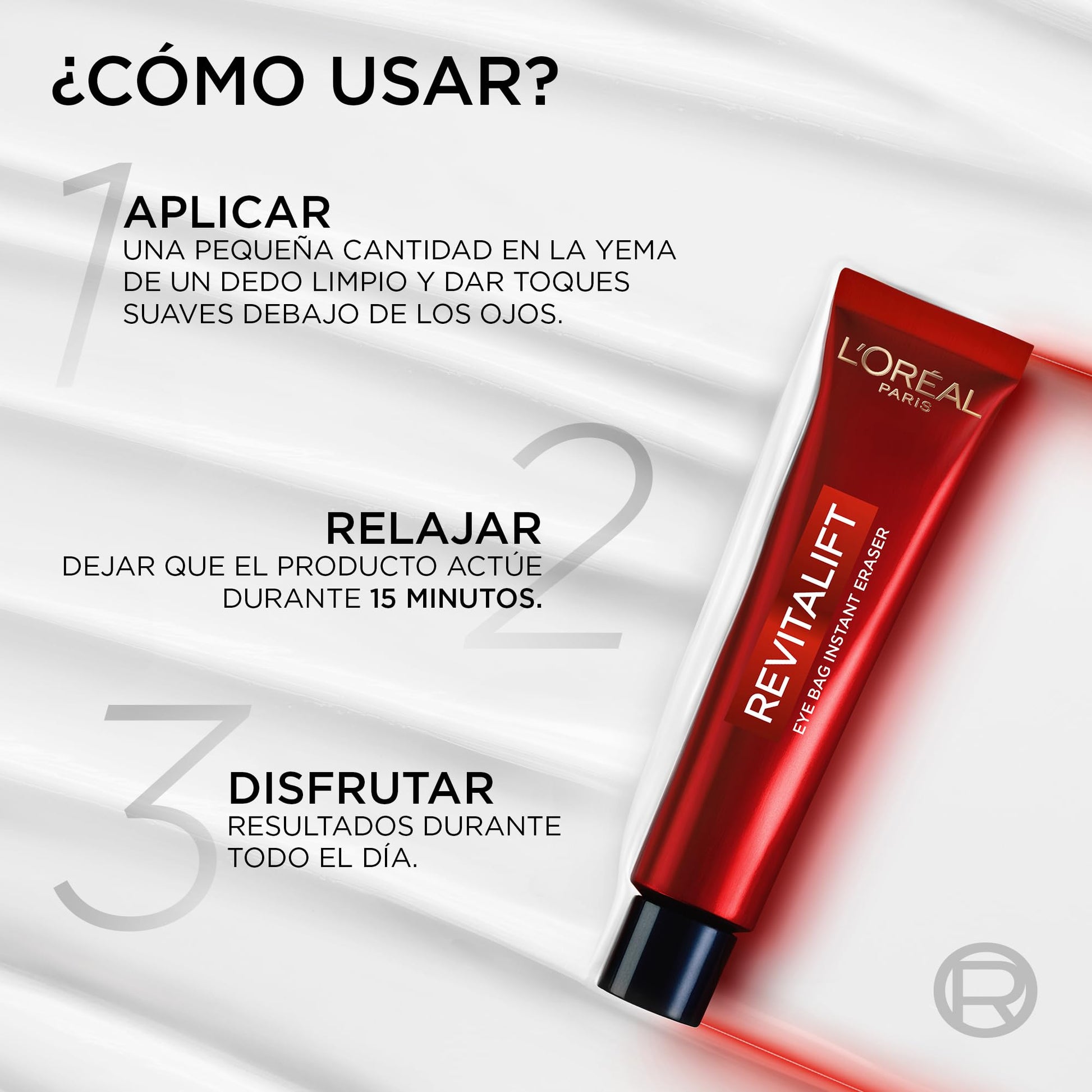 L'Oreal Paris Revitalift Laser Crema para Ojos Borrador de Bolsas Instantaneo, Reduce y Suaviza Bolsas en 15 Minutos y Reafirma el Contorno de los Ojos, 15ml.