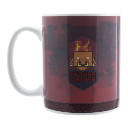 Paladone - Taza de cerámica de Nether y Steve con licencia oficial de Minecraft que cambia de color con el calor de las bebidas calientes, regalo para gamers, merchandising de la cultura pop, 300 ml
