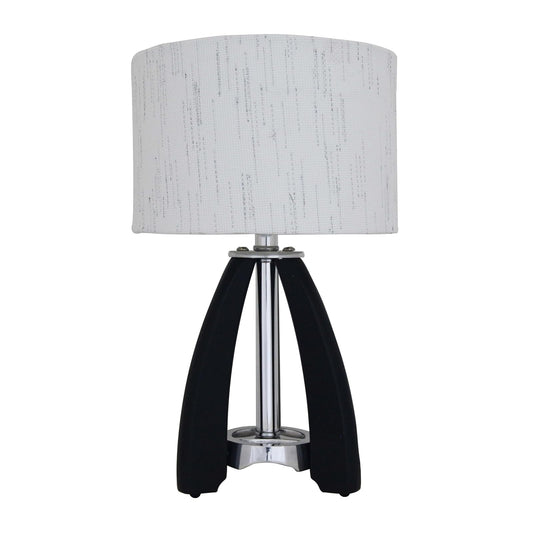 Luzerna CM-0297 Lámpara De Mesa Malibu Mini, Color Poplar Negro, 1 Unidad