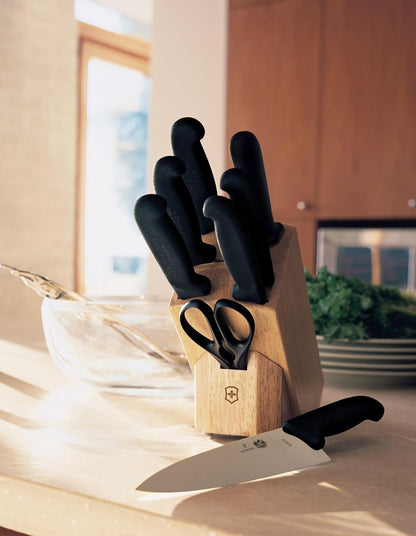 Victorinox - Juego de cuchillos con mango de palisandro (7 piezas), Negro, 8 Pc Fibrox, 1