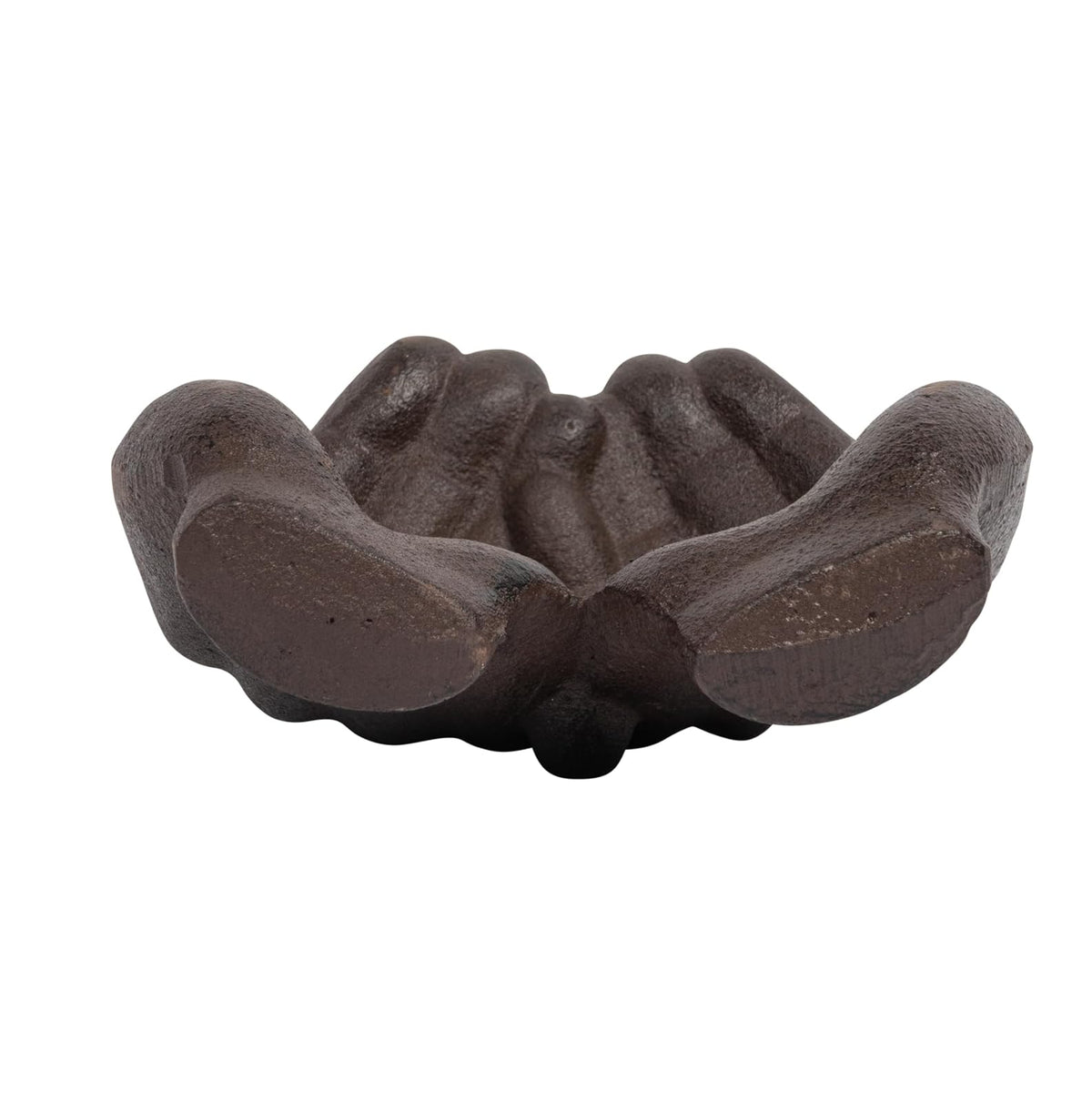 Creative Co-op HD5974 Bristol Terrace Decorative Cast Iron Hands Dish with Rust Finish
