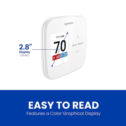 Aprilaire S86WMUPR - Termostato programable Wi-Fi, multietapa Universal con Control IAQ, etapas de Calor y frío 2H/2C o etapas de Bomba de Calor 4H/2C