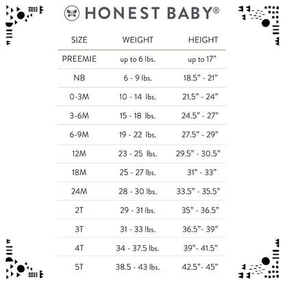 HonestBaby Paquete de 5 Camisetas de Manga Larga de algodón orgánico Camisas para bebés y niños pequeñosBebé-Niños