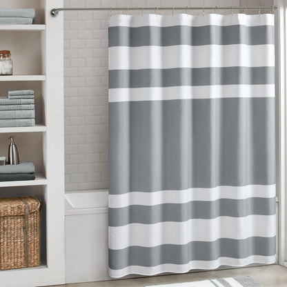 Madison Park MP70-1483 Shower Curtain, Taupe - 182.9An x 182.9Al cm (1 Paneles) - Gris