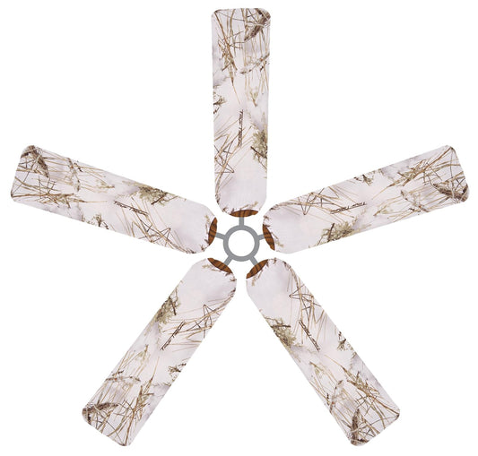 Fan Blade Designs MC2 Snow Camo - Cubiertas para ventilador de techo