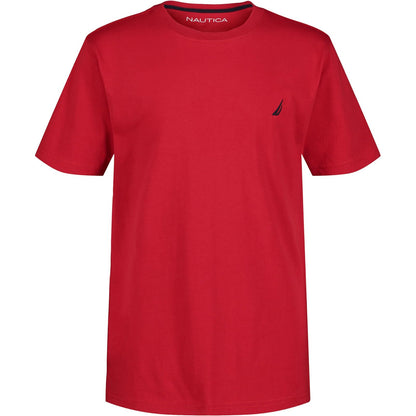 Nautica Camiseta de Manga Corta para Niño Color Ceramic - 10-12 - Carmín