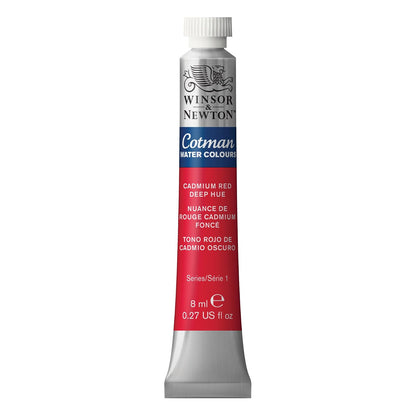 Winsor & Newton Acuarela Cotman en Tubo 8 ml, Varios Colores - Tubo de 7,7 g - Rojo Obscuro