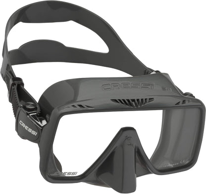 Cressi Máscara de Buceo para Adultos sin Marco: Amplia Visibilidad, Falda de Silicona: SF1: Calidad Desde 1946 - Titanio