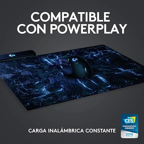 Logitech G502 Lightspeed Mouse Inalámbrico Gamer, Hero 25K, 25,600 dpi, RGB, Peso Reducido, 11 Botones Programables, Batería de Larga Duración, con POWERPLAY, PC, Color Negro