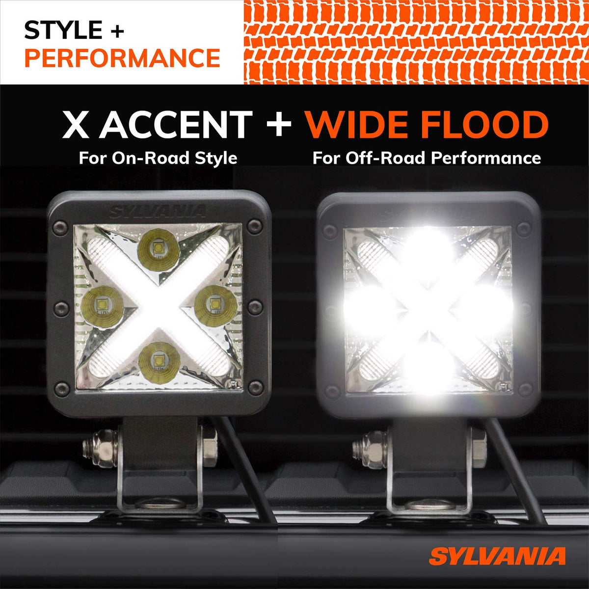 Sylvania CUBEXFL45.BX Faro Cubo LED WL201X Wide Flood Negro para Vehículo Todoterreno