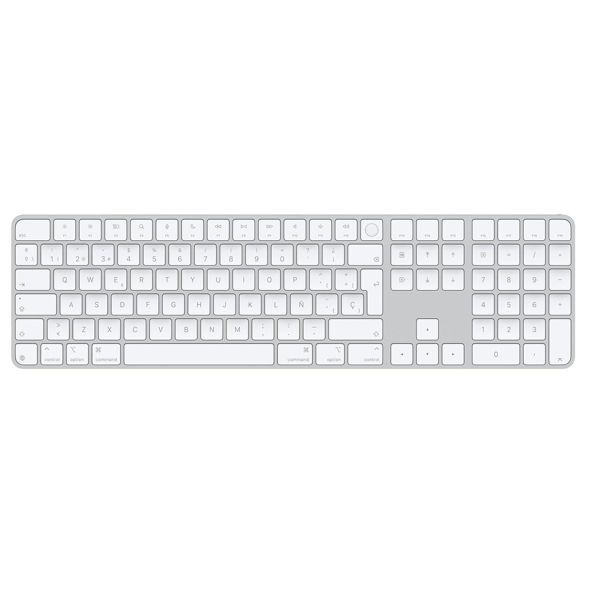 Apple Magic Keyboard con Touch ID y Teclado Numérico Teclas Negras - Blanco - Español (España)