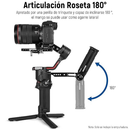 NEEWER Eslinga Empuñadura Handle Grip Ajustable Compatible con dji Ronin RS4 RS3 Mini RS4 Pro RS 3 Pro RS 2 RSC 2 Estabilizador de Cardán para Tiro de Ángulo Bajo, Carga Máxima 13.2lb, ST49