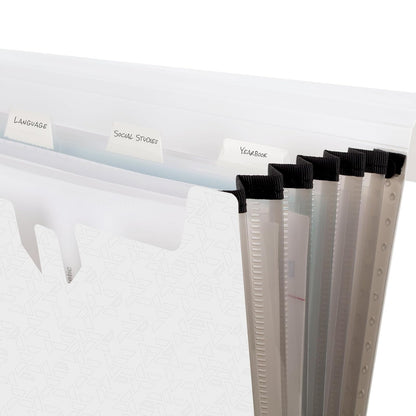 Five Star Carpeta Expandible 6 Bolsillos 13 x 9 1/4 pulgadas Blanco
