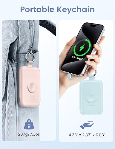 RORRY Power Bank, 10000 mAh Bateria Portatil Pila PD 20W Pila Recargable | 3 en 1,Cargador Portatil,Powerbank,Bateria Externa,para Apple Watch Ultra/11/10/9/8/7/6,para iPhone 17/16/15/14,para AirPods