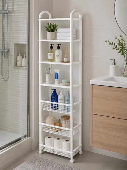 Liftor Italhome Estante De Plástico, Organizador De Cocina con Ruedas Prakti Alacena