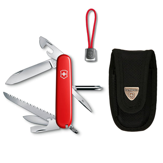 Victorinox Navaja Hiker, Roja, Con Funda Y Cordón