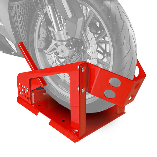 BIG RED Soporte para Rueda de Motocicleta, Capacidad de 1800 Libras, Soporte con 12 Orificios Ajustables, para Motocicletas de 16"-21", Moto de Tierra