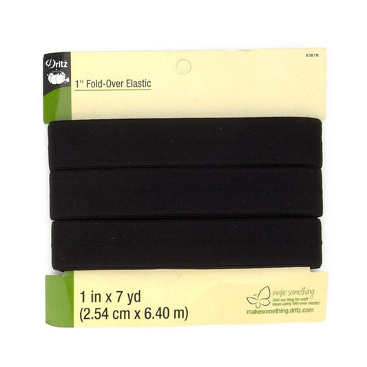 Dritz Plegable Elástico 1'X7yd-Negro