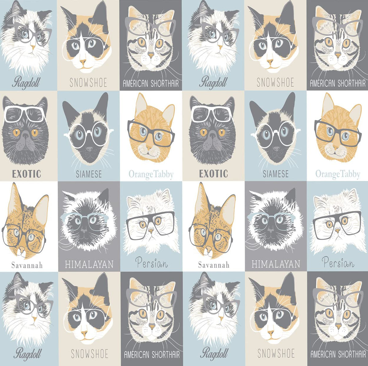 Splash Home High Quality Peva 5G Cats & Glasses Curtain Liner Design for Bathroom Showers and Bathtubs Free of Pvc Chlorine and Chemical Smell-Eco-Friendly-100% Waterproof, 70 x 72 Inch, Grey