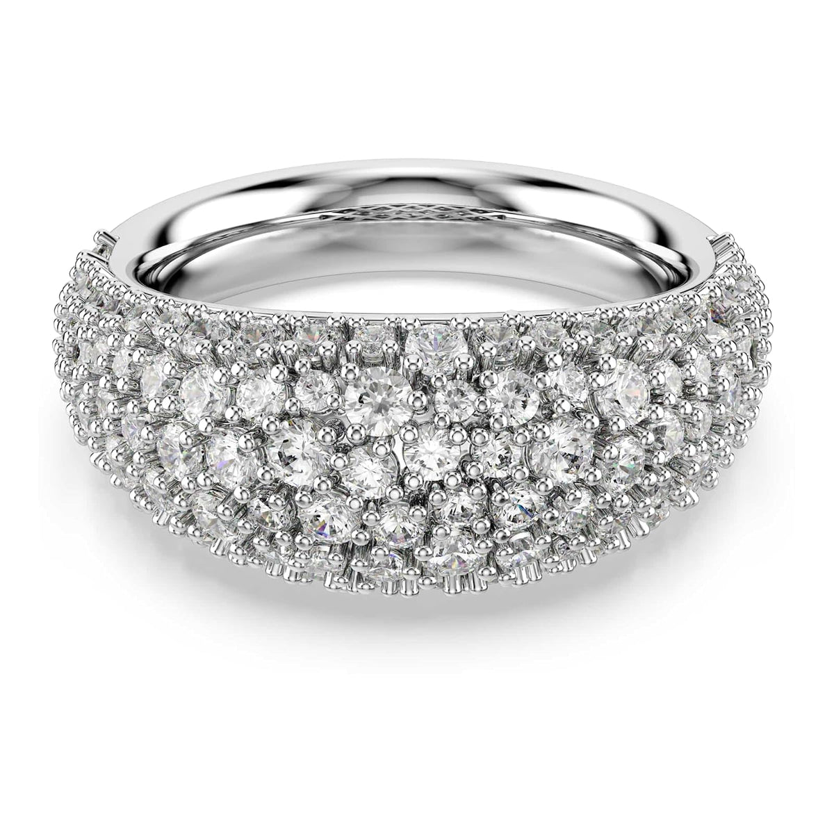 Swarovski Anillo Sublima, Blanco, Baño de rodio