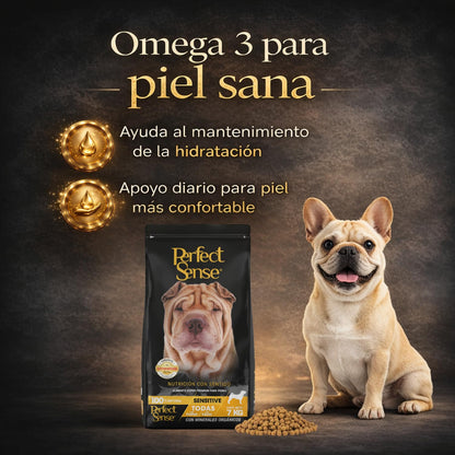 Perfect Sense Sensitive Alimento Seco para Perros Adultos con Piel y Digestión Sensible, Salmón y Pollo, 7 kg