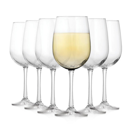 Libbey Juego de 6 copas Vina de vidrio para vino blanco, 539 ml