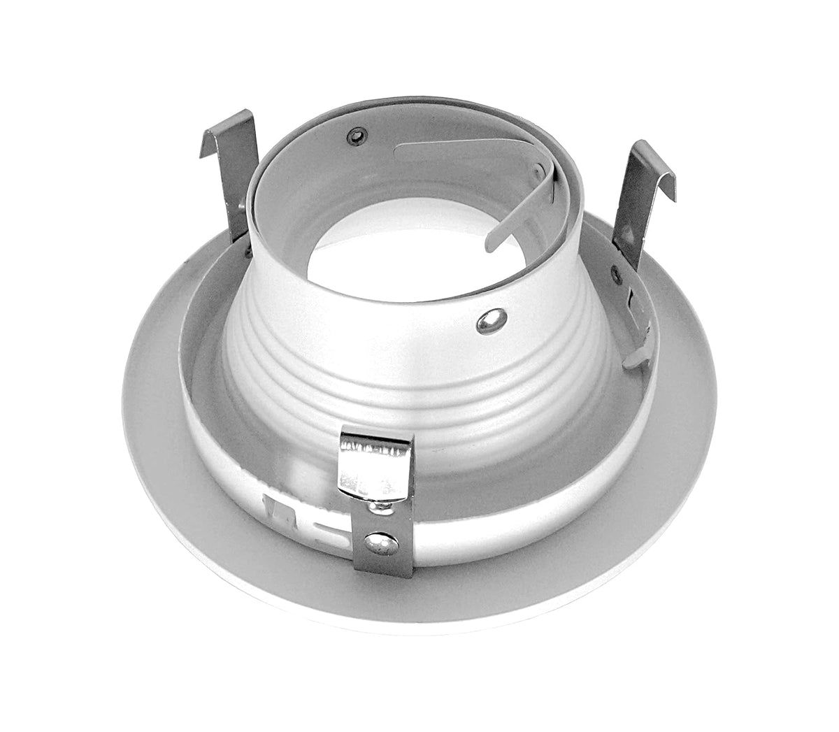 NICOR Lighting Embellecedor de deflector empotrable blanco de 4 pulgadas para bombilla MR16 (14002)
