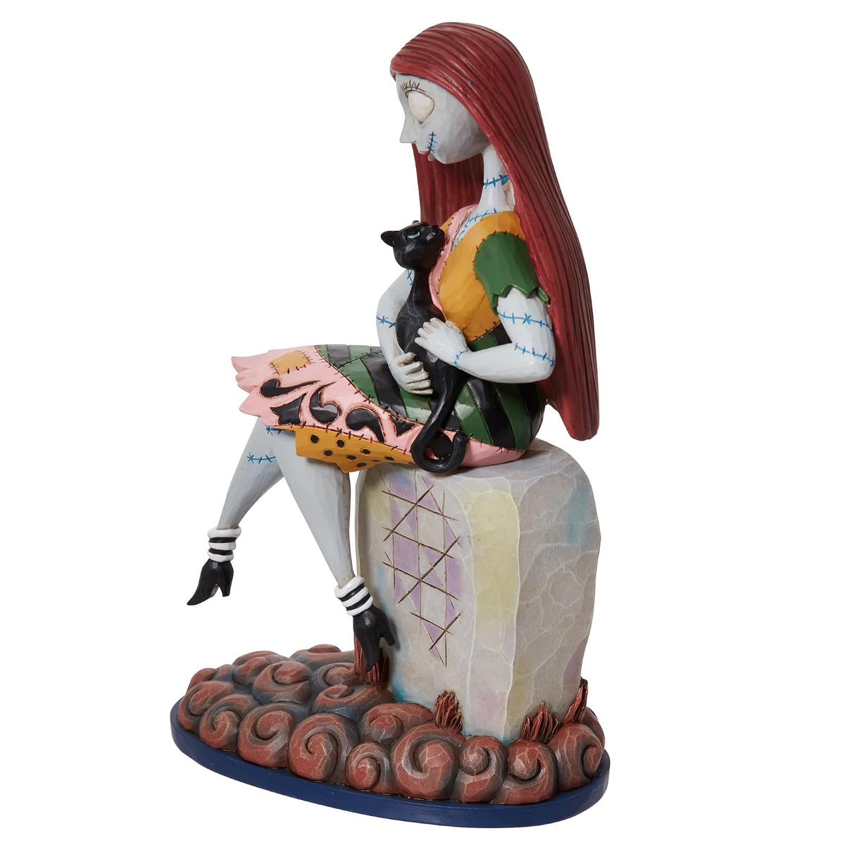 Enesco Jim Shore Disney Traditions Nightmare Before Christmas - Figura de Sally y Gato en lápida, 8 Pulgadas, Multicolor