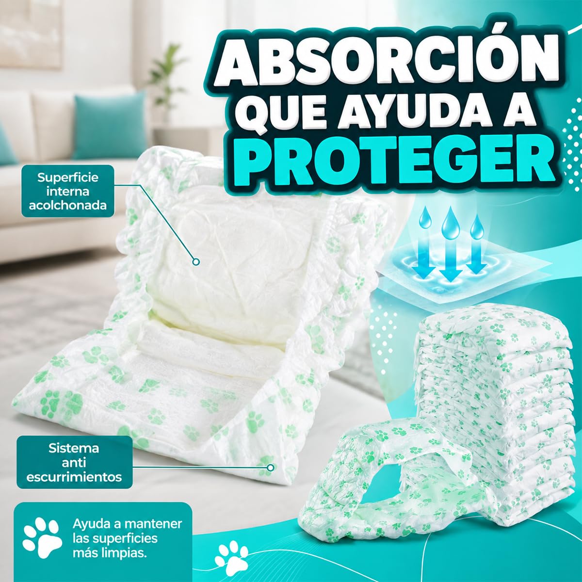 Fancy Pets Pañal para Perro Macho Tamaño Grande con 12 Piezas