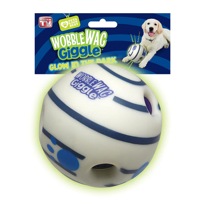 Wobble Wag Giggle Brilla en la Oscuridad, Juguete Interactivo para Perro, Divertidos Sonidos de Risa Cuando se enrollan o se agita, Las Mascotas Saben Mejor, como se ve en la televisión