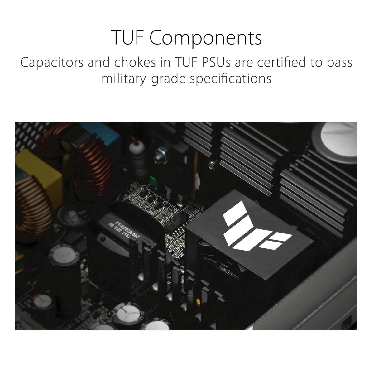 ASUS TUF Gaming 850G Fuente de Poder 80 Plus Gold Modular para PC Gamer | 850W 80 PLUS Gold, ATX 3.0, cable PCIe 5.0 16-pin 600W, totalmente modular, ventilador 135mm 0dB, componentes militares