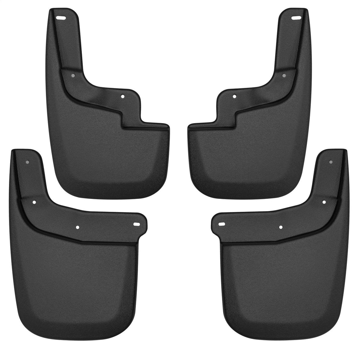 Husky Liners - Forro para Piso Delantero para 15 - 18 Colorado/Canyon, Sin Bengalas/Cargadores, Negro, Mud Guards - Set - Custom Front and Rear Mud Guard Set - Sin llamaradas - revestimiento
